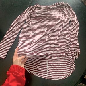 high low stripped long sleeve kids size 14 or L